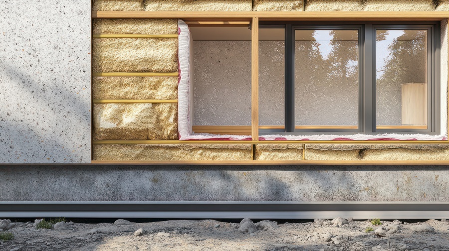 2. 柱間に断熱材（グラスウール・ロックウールなど）をすき間なく充填